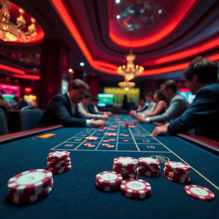 Studio live dealer moga4d untuk Lightning Baccarat dengan kamera multi-sudut dan dealer profesional